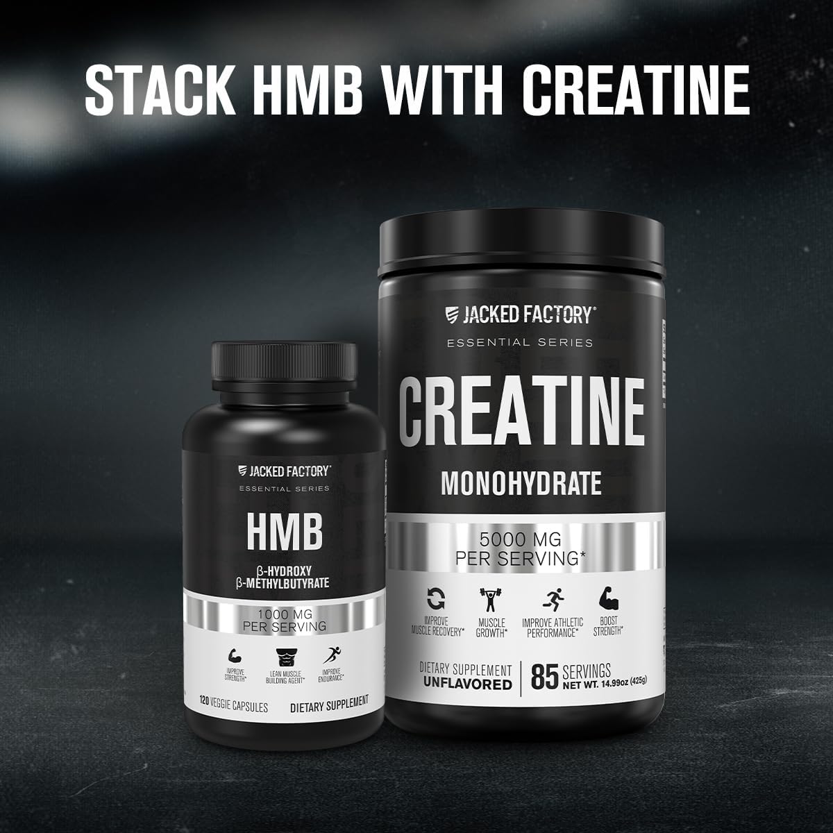 Jacked Factory Monohidrato de creatina en polvo 5.29 oz – Suplemento de creatina para el crecimiento muscular, mayor fuerza, mayor producción de