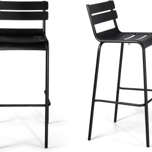 Taburetes de bar de metal con respaldo, sillas de patio extra altas, silla de café moderna para cocina interior y exterior, taburete de comedor de Taburetes de bar de metal con respaldo, sillas de patio extra altas, silla de café moderna para cocina interior y exterior, taburete de comedor de