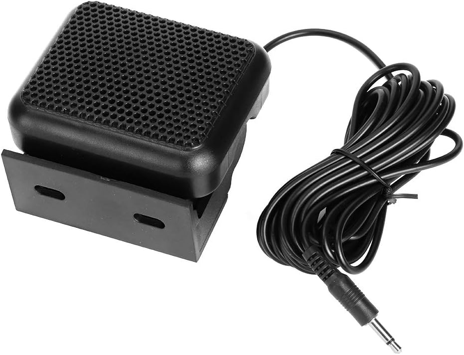 Acouto Altavoz externo de alto rendimiento, altavoz externo Mini NSP-100 Radio bidireccional CB Radio de coche apto para Yaesu FT-847 FT-920 FT-950