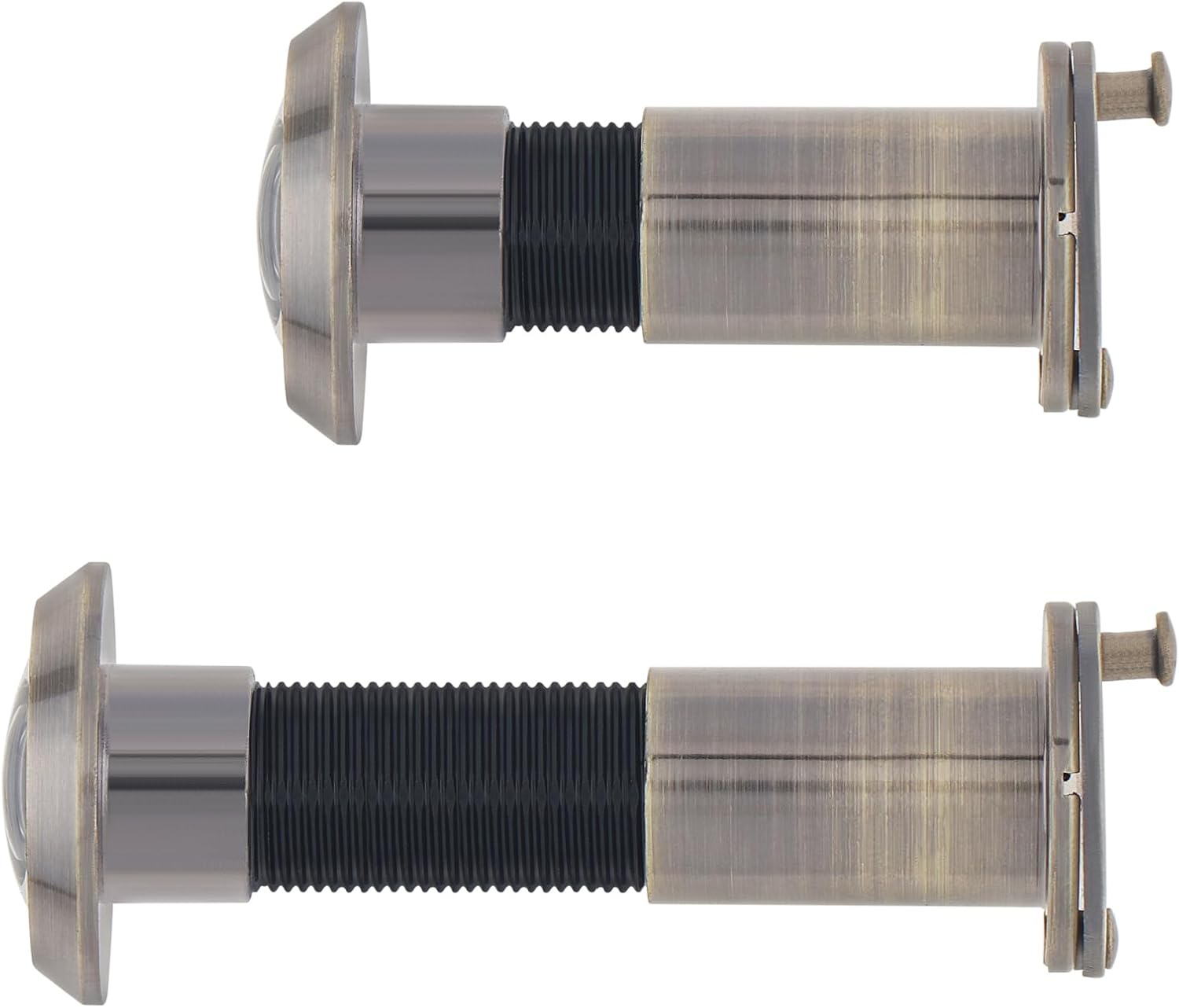 Mirilla de visualización de puerta, aleación de zinc de 200 grados con broca de 0.63 pulgadas para puertas de 1-12 a 2-38 pulgadas (bronce antiguo)