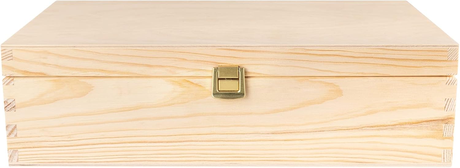 Caja de madera de vino sin pintar para almacenamiento de regalo, 2 botellas, 13.77 x 7.87 x 3.93 pulgadas, soporte de madera natural, caja de lujo