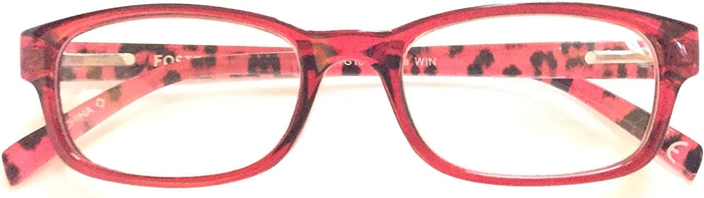 Foster Grant Adalia Win – Gafas de lectura con estampado animal para mujer con estuche +1.50