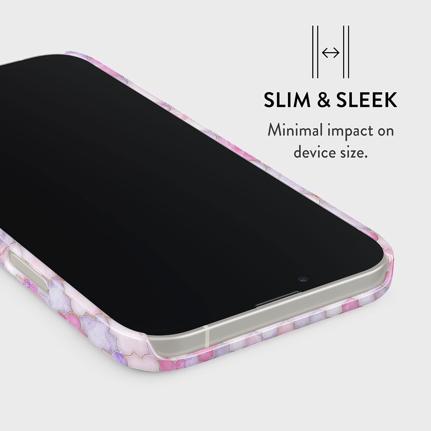 BURGA Funda para teléfono compatible con iPhone 13  Encantadora Esmeralda Rosa Claro Marroquí Patrón Mosaico de Mármol Linda funda protectora de