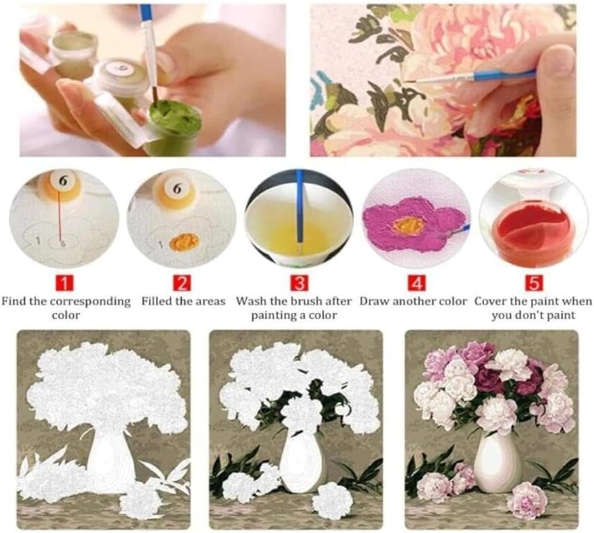 ZMHZMY Pintura por números para adultos, Bulldog inglés, kits de pintura por números, pintura al óleo, lienzo de dibujo para decoración del hogar,