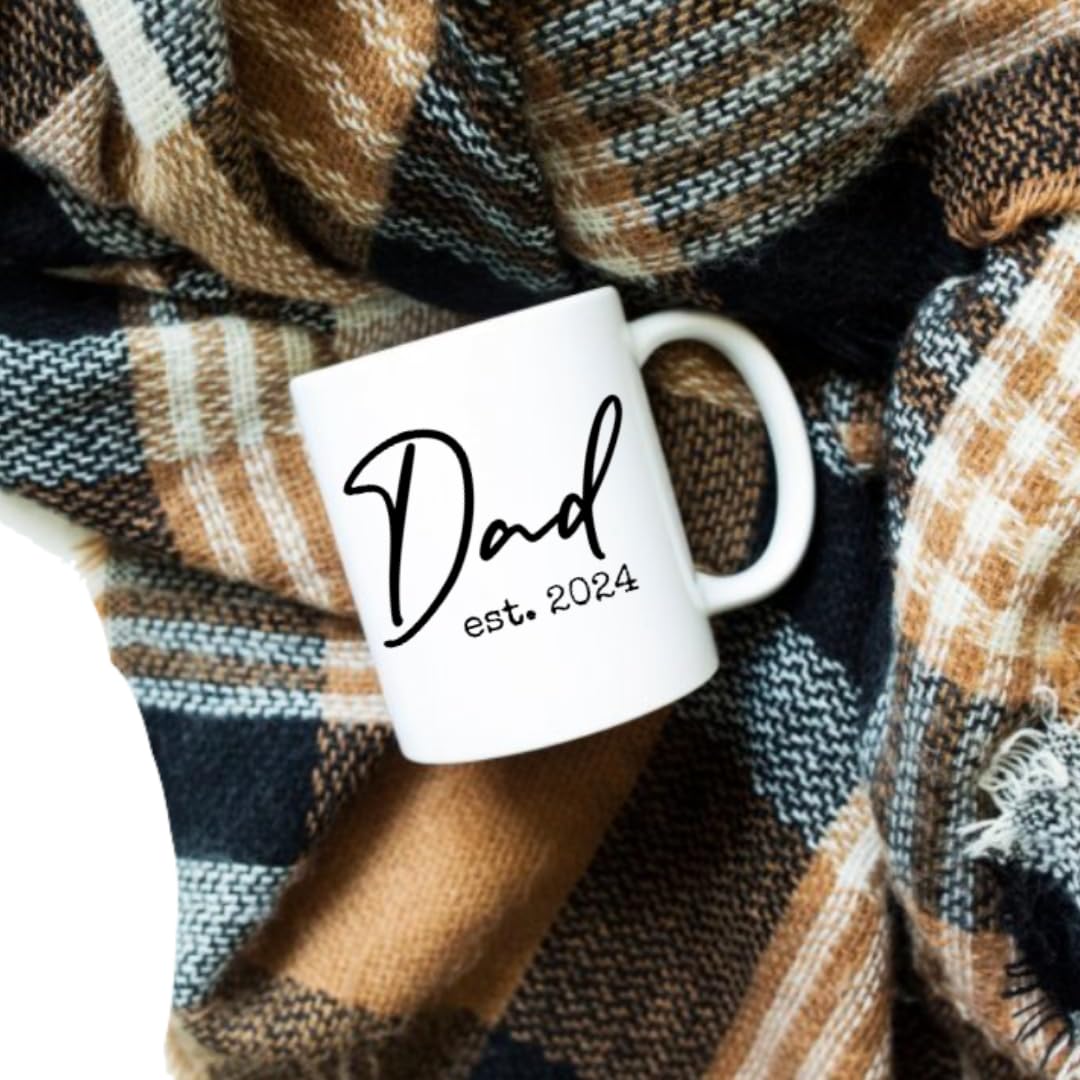 Regalo de embarazo Est 2024  Regalos para nuevos padres  Juego de tazas de 11 onzas  Mameluco (0-3M)  Set de regalo para mamá y papá para padres