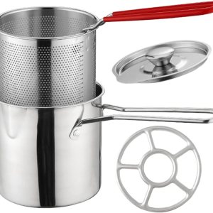 UPKOCH Olla para freír profundamente, 1 juego pequeño con cesta, mini freidora de aceite profunda de acero inoxidable, cocina de pollo de cocina, UPKOCH Olla para freír profundamente, 1 juego pequeño con cesta, mini freidora de aceite profunda de acero inoxidable, cocina de pollo de cocina,