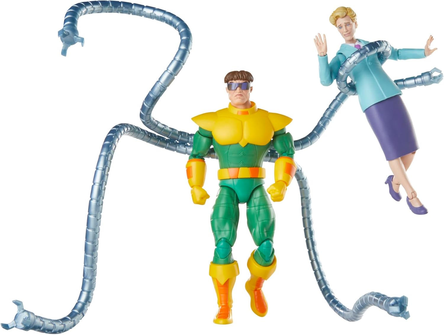 Marvel Legends Series Doctor Octopus & Aunt May – Figuras de acción coleccionables de 6 pulgadas, paquete de 2, juguetes para edades de 4 años en