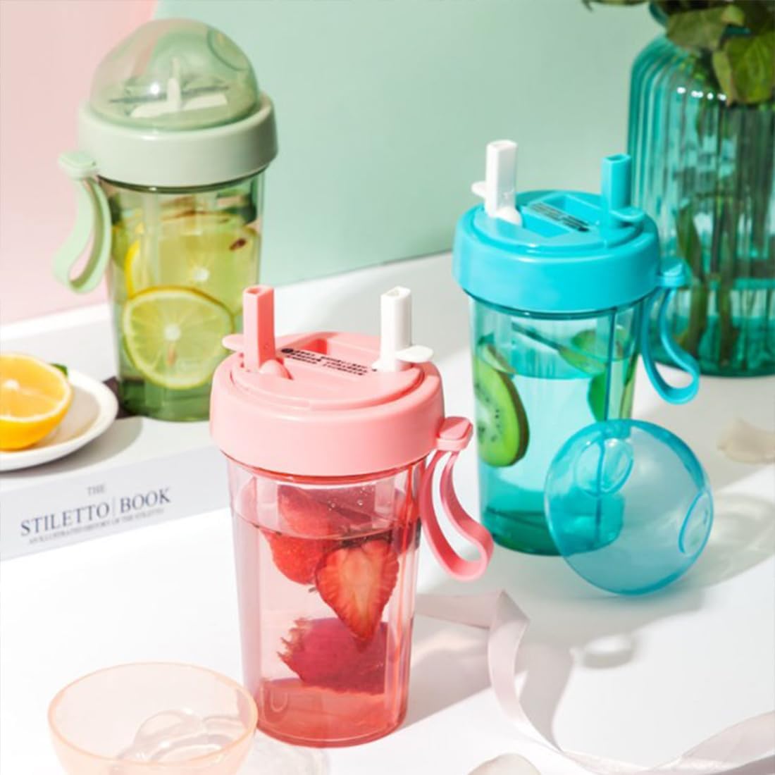 3 bebidas, 1 taza, 2024 New Wescup – 3 bebidas en 1 taza, 42020.3 fl oz Tres bebidas, una taza de agua creativa, taza que tiene 3 bebidas en una