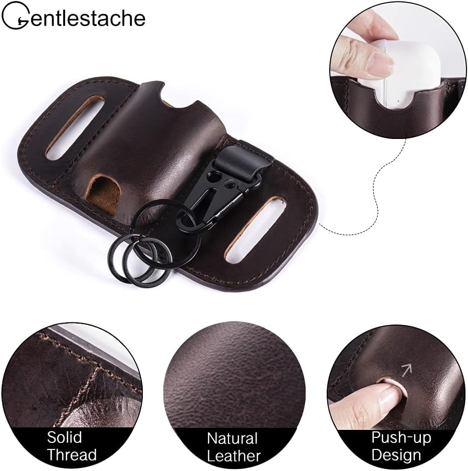 Gentlestache Zippo – Funda para cinturón, funda de piel Zippo, funda para AirPods, bolsa más ligera para cinturón