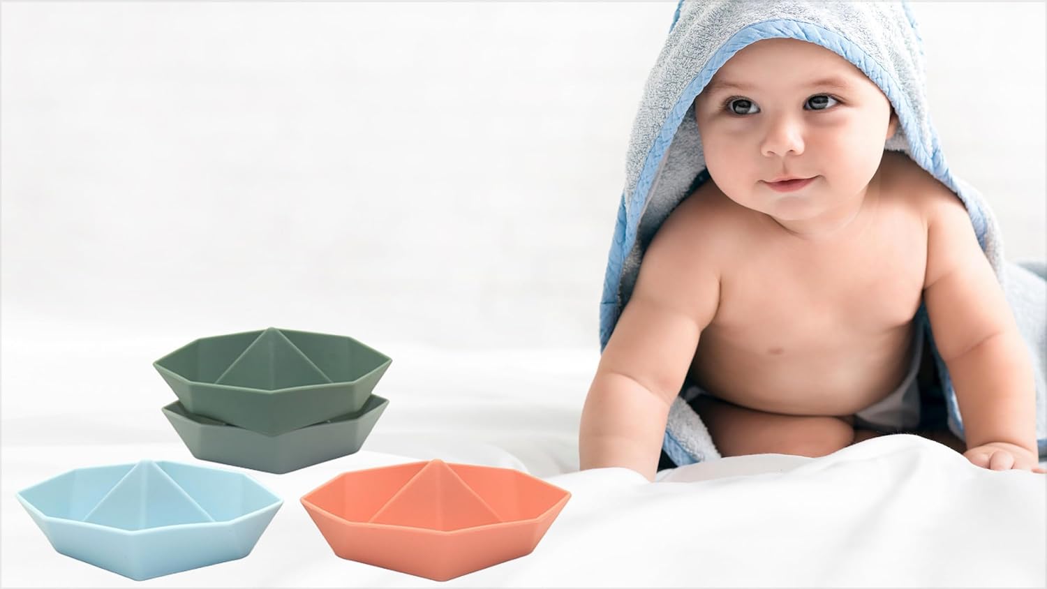 4 botes de origami, juguetes de baño para niños pequeños, juguetes de bañera para niños de 1, 2, 3, 4 años, regalos para niños y niñas, juguetes de