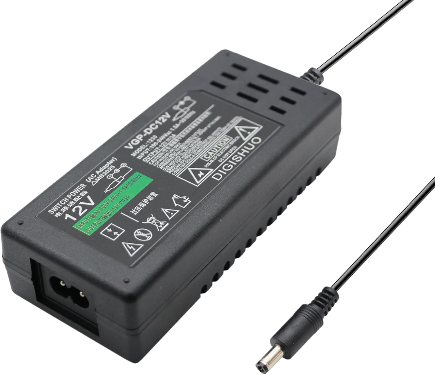 DIGISHUO Adaptador de fuente de alimentación DC 12V 3A 36W Interruptor transformador AC 110V220V a DC 12V 3amp Convertidor de conmutación