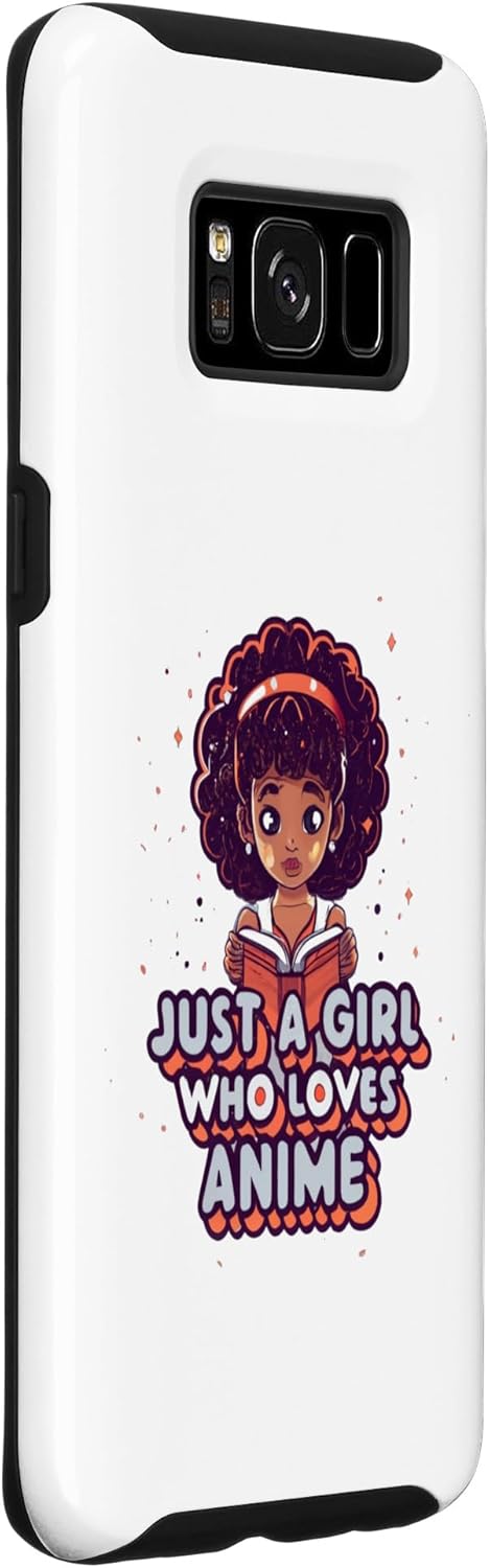 Galaxy S8 Just a girl who loves Anime Black Girl Afro Girl Case