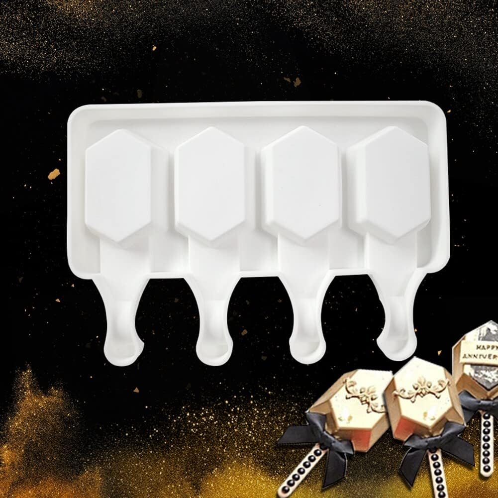 Molde de silicona para paletas de helado, molde de silicona suave y liso para bricolaje, hecho en casa, helado, caramelo, pastel, molde