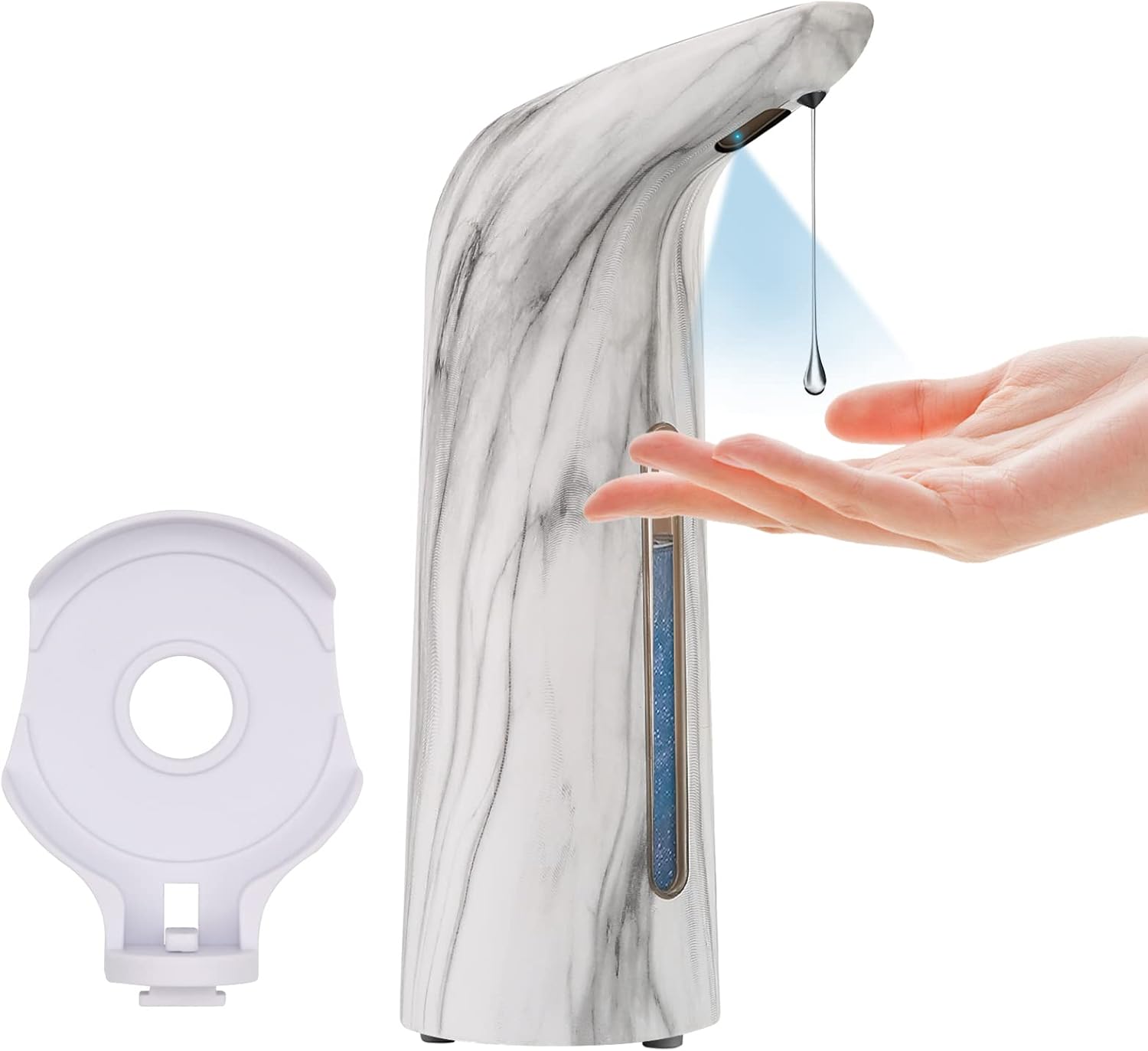 Dispensador automático de jabón con sensor de movimiento infrarrojo de 13.5 oz13.5 fl oz IPX6, dispensador automático de jabón sin contacto para