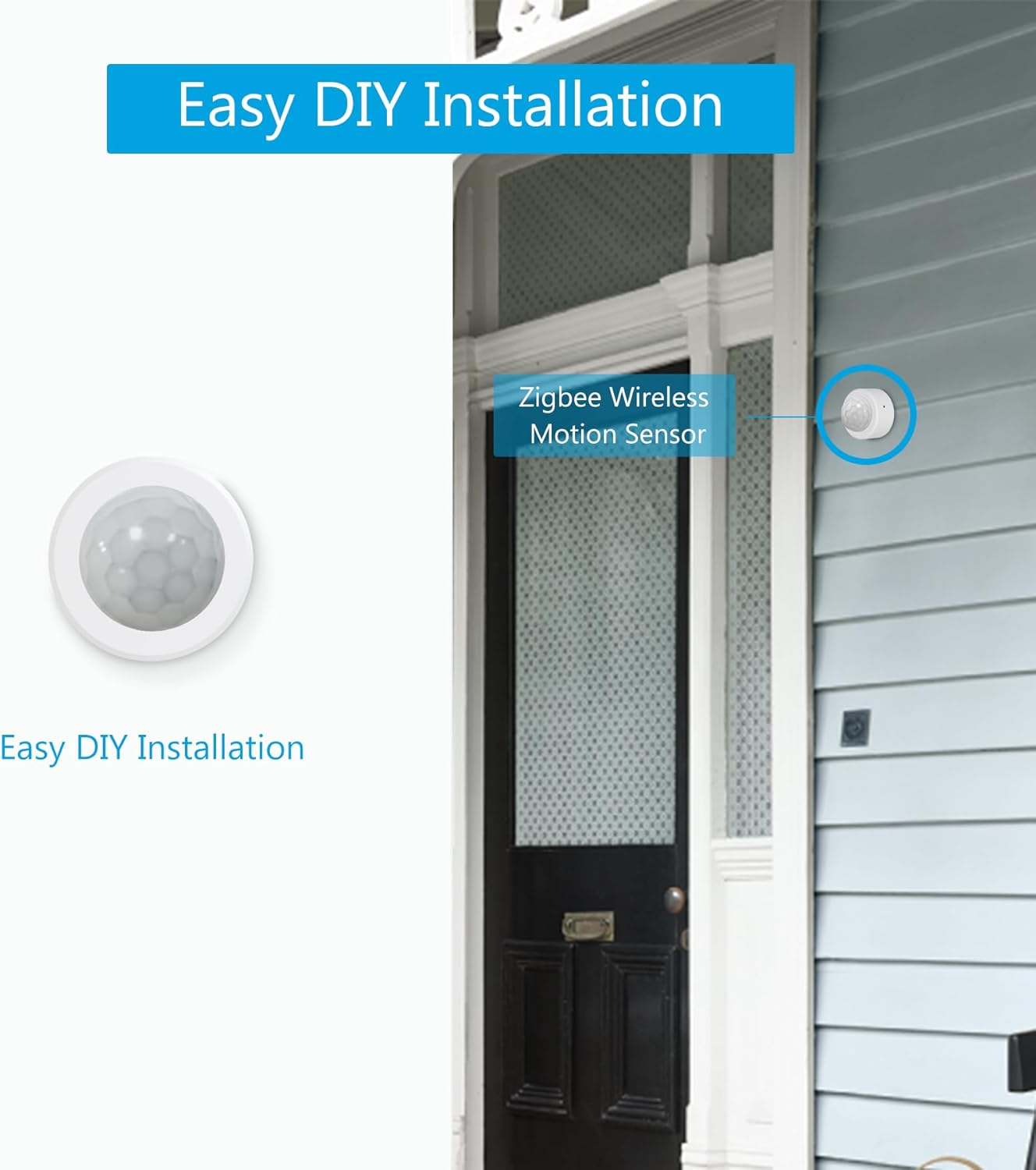 Zigbee Motion Sensor (2-Pack),Requires zigbee hub, configurable DIY Portable Presence Detector Compatible with Home Assistant, Hubitat and Alexa