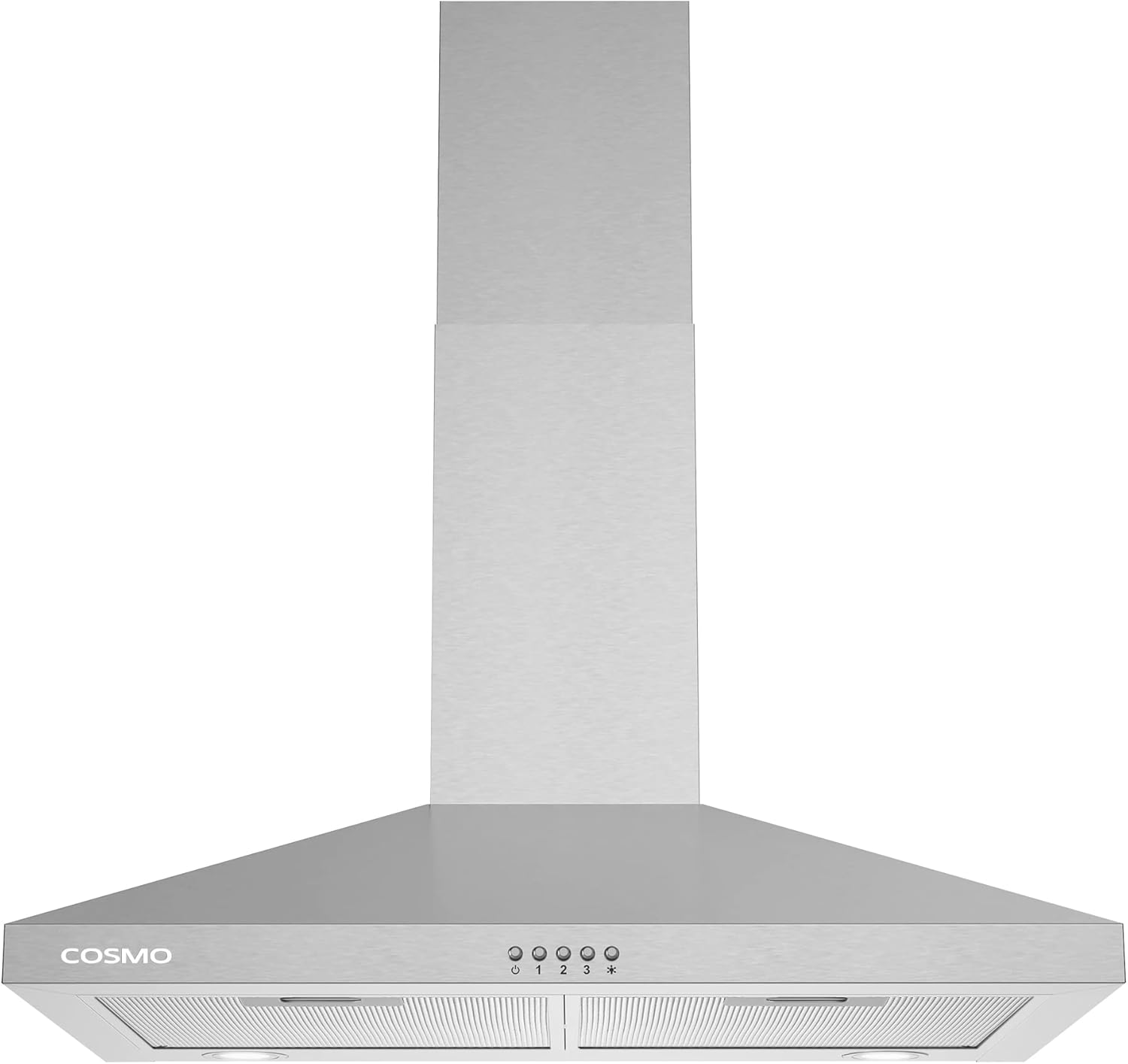 COSMO COS-63024P Campana extractora de pared de 30 pulgadas con flujo de aire eficiente, canalizado, ventilador de 3 velocidades, filtros de