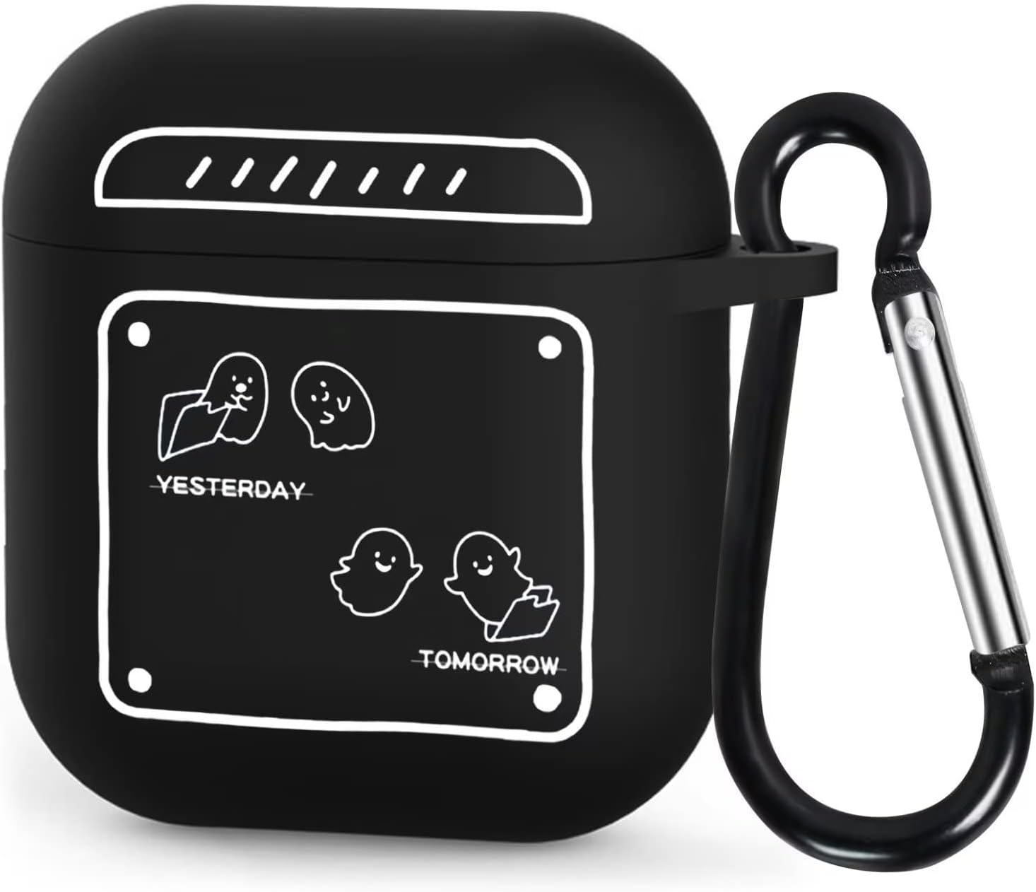 Funda para AirPods, funda para AirPods de 2 generación de 1 generación, bonita funda de TPU suave de dibujos animados, diseño elegante de anime