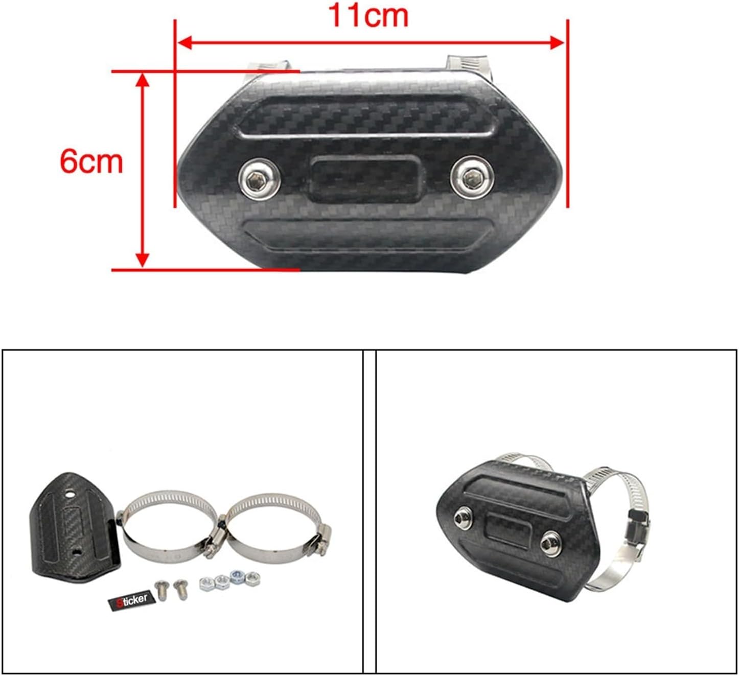 Protector de tubo de escape de motocicleta Cubierta de protección de tubo de escape de fibra de carbono para BMW R1150r K1300r R Nine T F 650 Gs