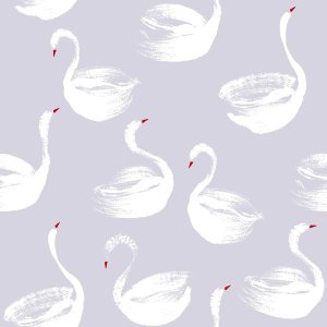 Papel tapiz de vinilo autoadhesivo con diseño de cisne blanco, diseño de cisnes de animales Art Deco, color gris, rojo y blanco, removible para Papel tapiz de vinilo autoadhesivo con diseño de cisne blanco, diseño de cisnes de animales Art Deco, color gris, rojo y blanco, removible para