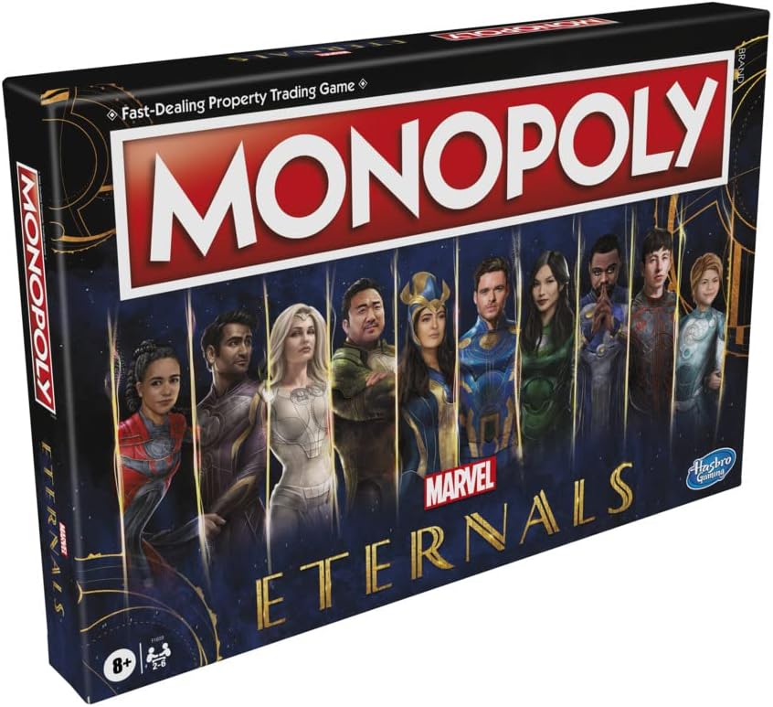 Monopoly Marvel Studios’ Eternals Edition – Juego de mesa para fanáticos de Marvel, niños a partir de 8 años