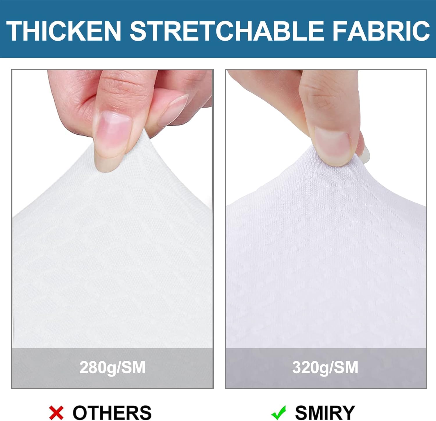 smiry Juego de 6 fundas de asiento impermeables para sillas de comedor, tela jacquard elástica, extraíble y lavable, fundas protectoras de asiento
