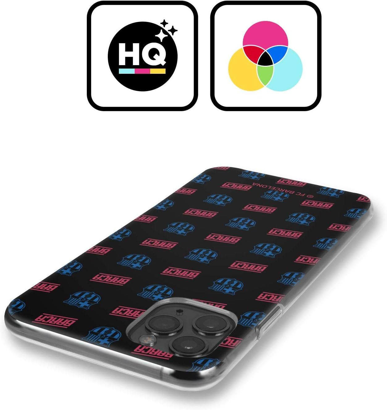 Head Case Designs Officially Licensed FC Barcelona Pattern Forca Barca Soft Gel Case Compatible with Apple iPhone 15 Plus