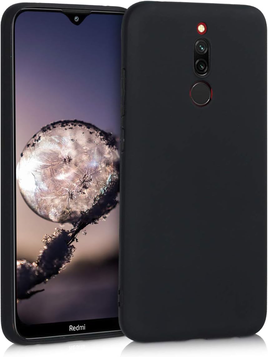kwmobile Funda compatible con Xiaomi Redmi 8 – Funda protectora delgada para teléfono TPU – Acabado mate suave – Negro mate