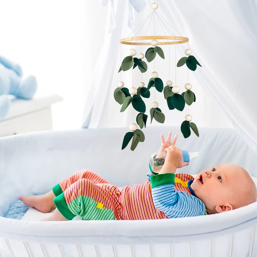 Móvil para bebé, campana de cama con bola de fieltro, para guardería, móvil, colgante de bebé, juguete para cuna, móvil para niñas, niños,
