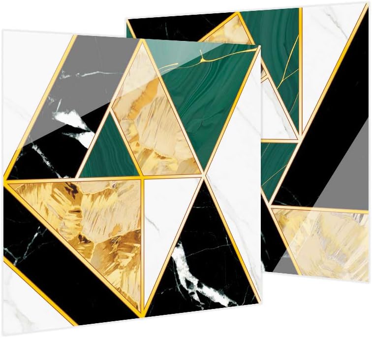 10 hojas de azulejos impermeables para salpicaduras en muro de cocina, estilo simple de lujo, azulejos autoadhesivos, azulejos de PVC, azulejos de