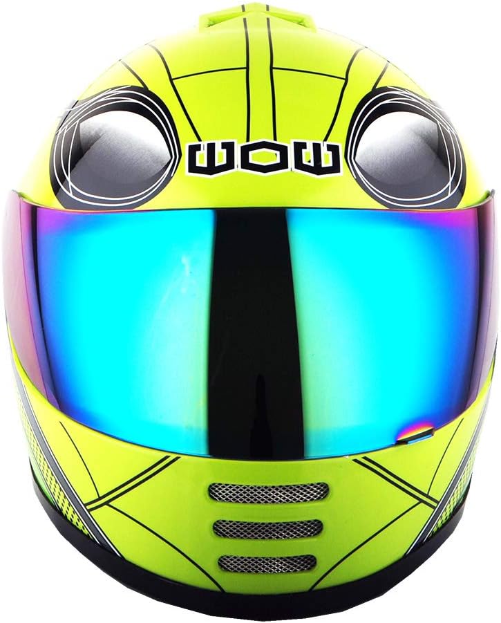 WOW Casco completo para motocicleta, Bicicleta BMX MX para niños