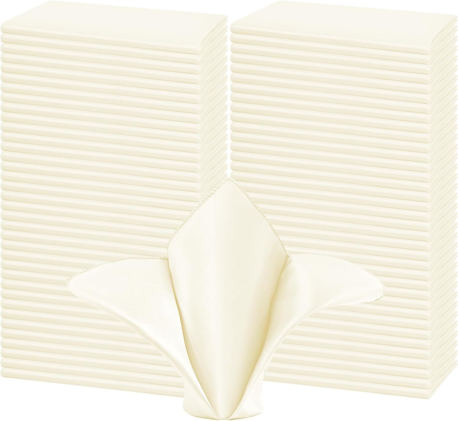Paquete de 72 servilletas cuadradas de tela de satén de 20 x 20 pulgadas, servilletas lavables y reutilizables, servilletas de mesa de tela suave