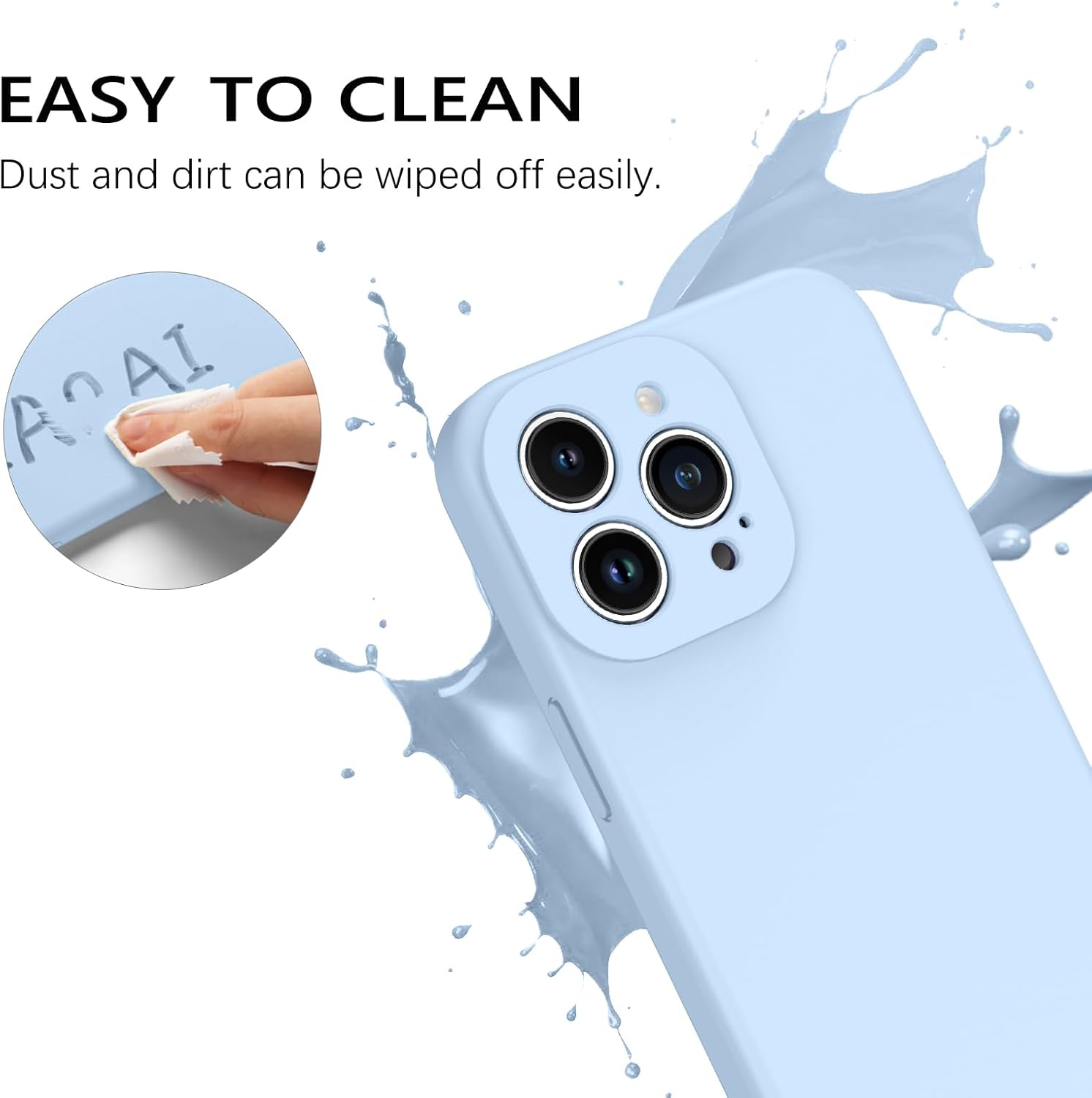 GUAGUA Funda de silicona para iPhone 15 Pro Max, compatible con Magsafe de goma suave, forro de microfibra delgada, funda de textura de cojín a