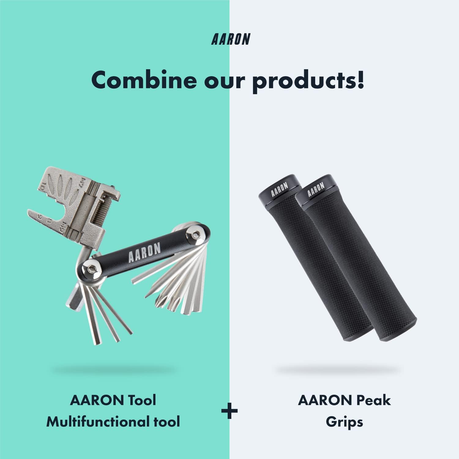 AARON Herramienta Multiherramienta 20 en 1 – Herramienta multifunción para bicicleta hecha de acero inoxidablealuminio – Mini herramienta plegable
