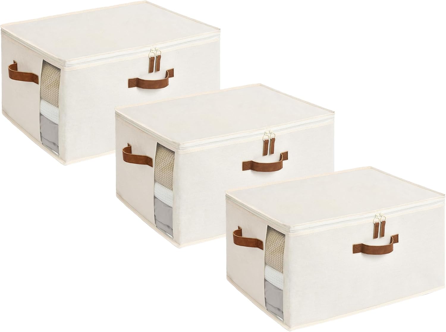 StorageWorks Organizadores grandes de armario de 90 L, contenedores de almacenamiento para edredones, ropa de cama, bolsas de almacenamiento de ropa