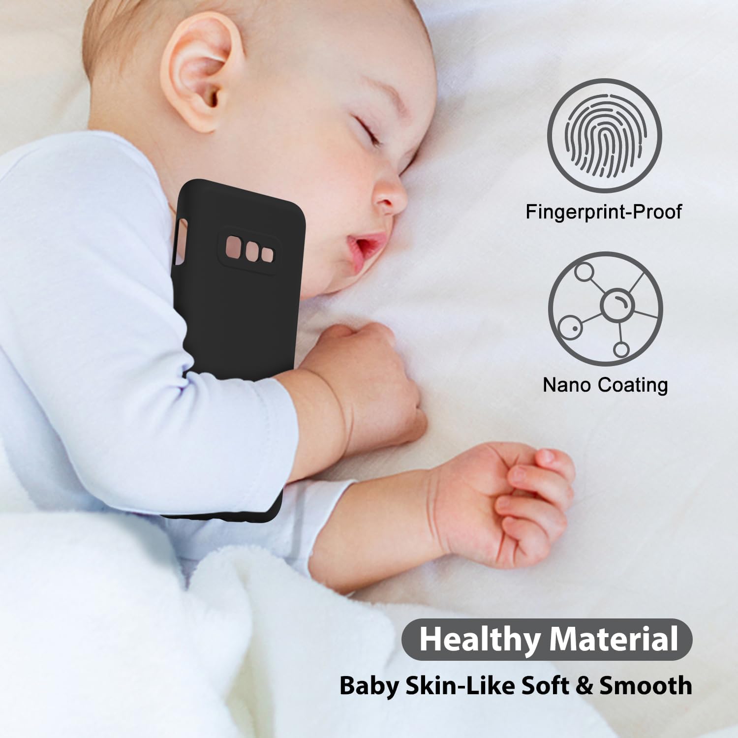 oakxco Diseñada para Samsung Galaxy S10e, funda de silicona líquida, bonita funda delgada y delgada de goma suave de poliuretano termoplástico (TPU)