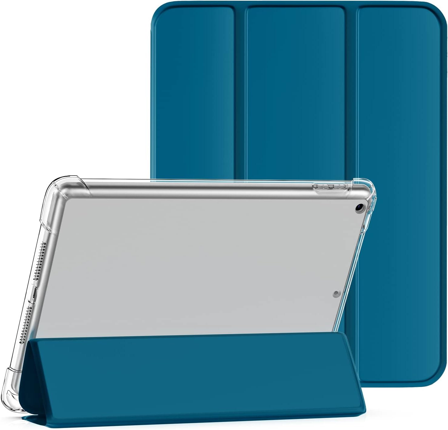 GOODON Funda para iPad de 9 generación 2021iPad de 8 generación 2020iPad de 7 generación 2019 con soporte para lápices, funda de triple pliegue