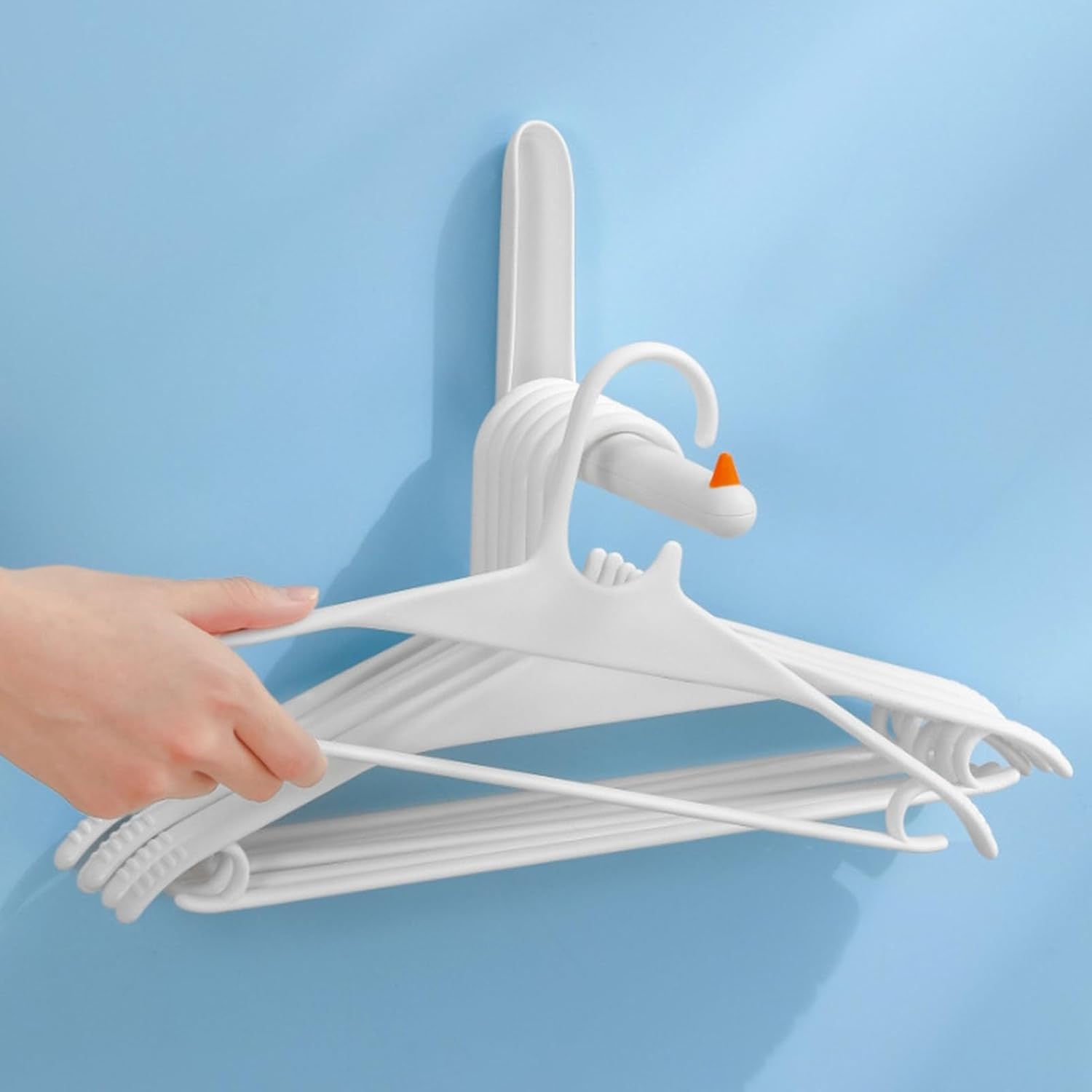 Hiborth Estante de secado de ropa creativa Montaje en pared Percha de ropa Estante de almacenamiento Instalación sin perforaciones Soporte plegable