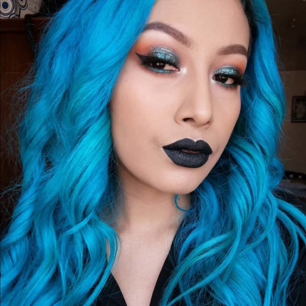 MANIC PANIC Paquete de tinte para el cabello turquesa atómico con tinte para el cabello azul vudú