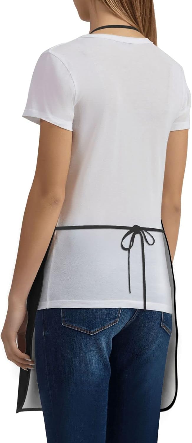 Delantal de la bandera de Guyana impermeable con bolsillos, delantal de cocina para cocinar, delantal de chef para hombres y mujeres, Blanco