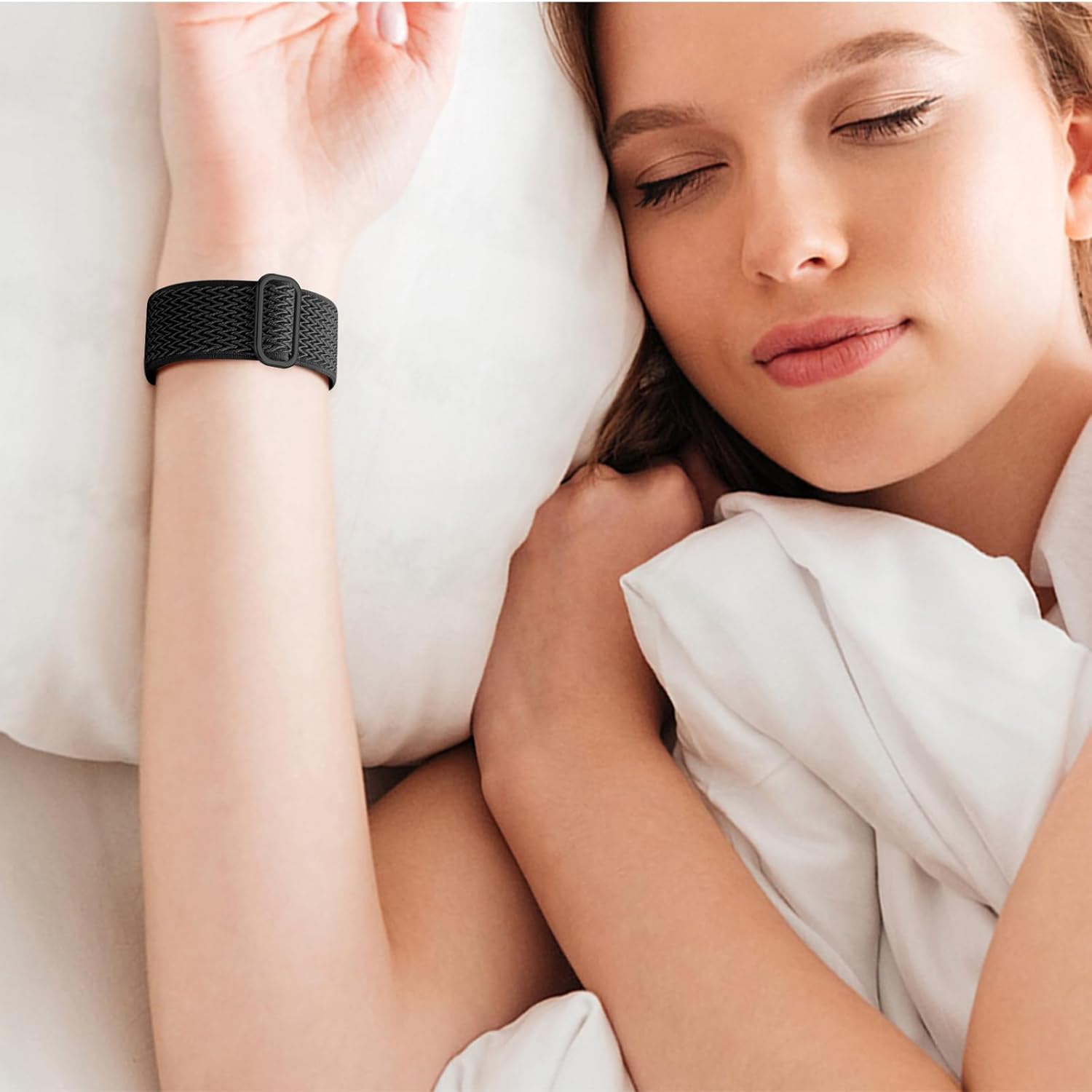 DaQin Correa elástica deportiva de nailon compatible con Fitbit Versa 2 correas de reloj para mujeres y hombres, paquete de 5 correas elásticas