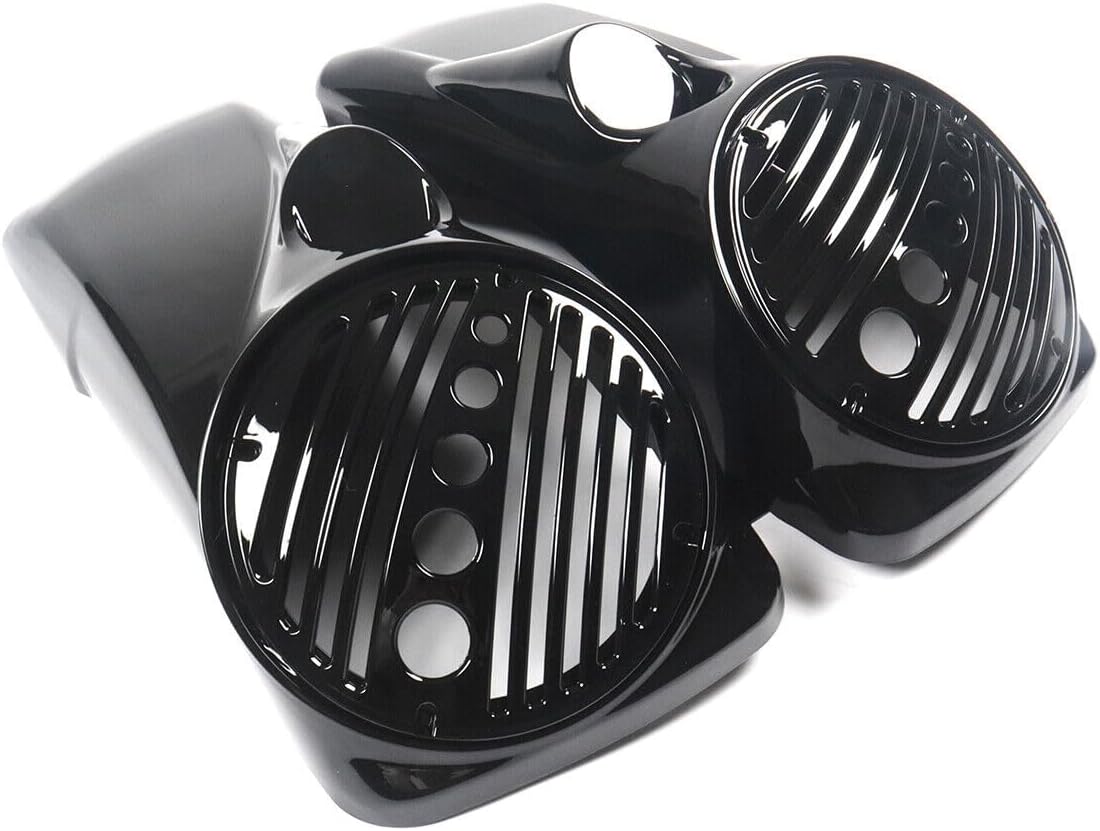 Tapas de altavoz negras vívidas de 8 pulgadas con puerto de tweeter para alforjas duras Harley Davidson Touring 1994 1995 1996 1997 1998 1999 2000
