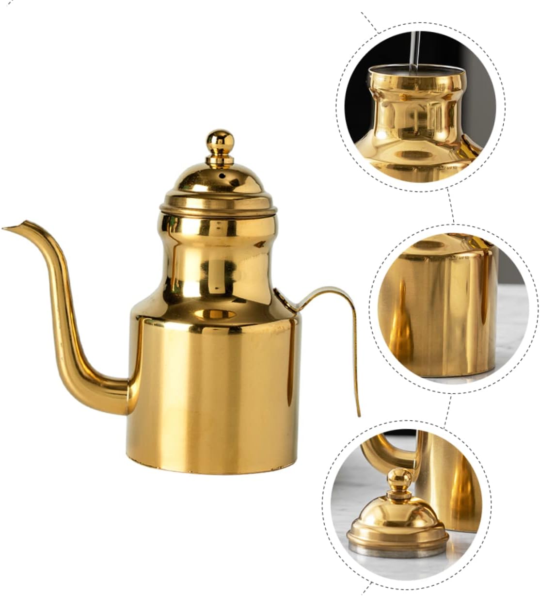 YARNOW Olla de aceite de acero inoxidable Separador de grasa Hervidor de agua Jarra de grasa Contenedor de aceite de cocina Contenedor de aceite de