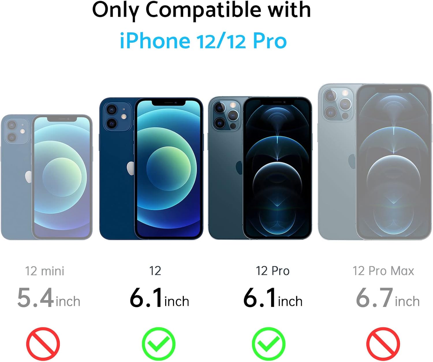 Anqrp Funda diseñada para iPhone 1212 Pro, compatible con Magsafe, funda translúcida de silicona súper suave para iPhone 12 de 6.1 pulgadas, color