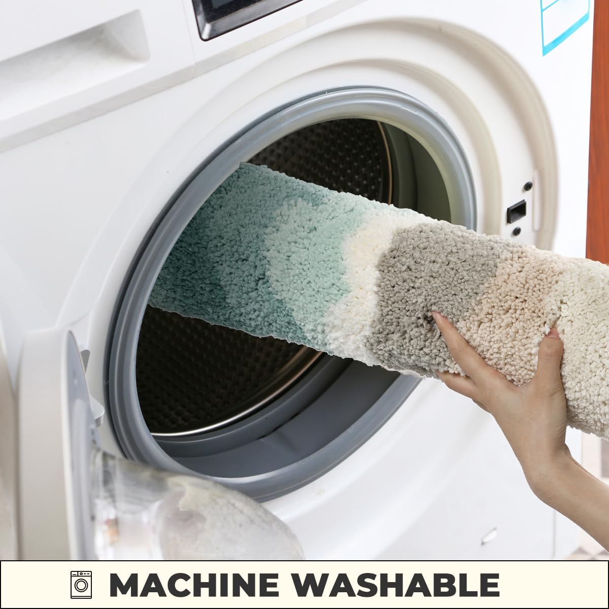 Loismood Tapete de baño súper absorbente de microfibra esponjosa, antideslizante y lavable a máquina, tapete de baño para baño, dormitorio y sala de
