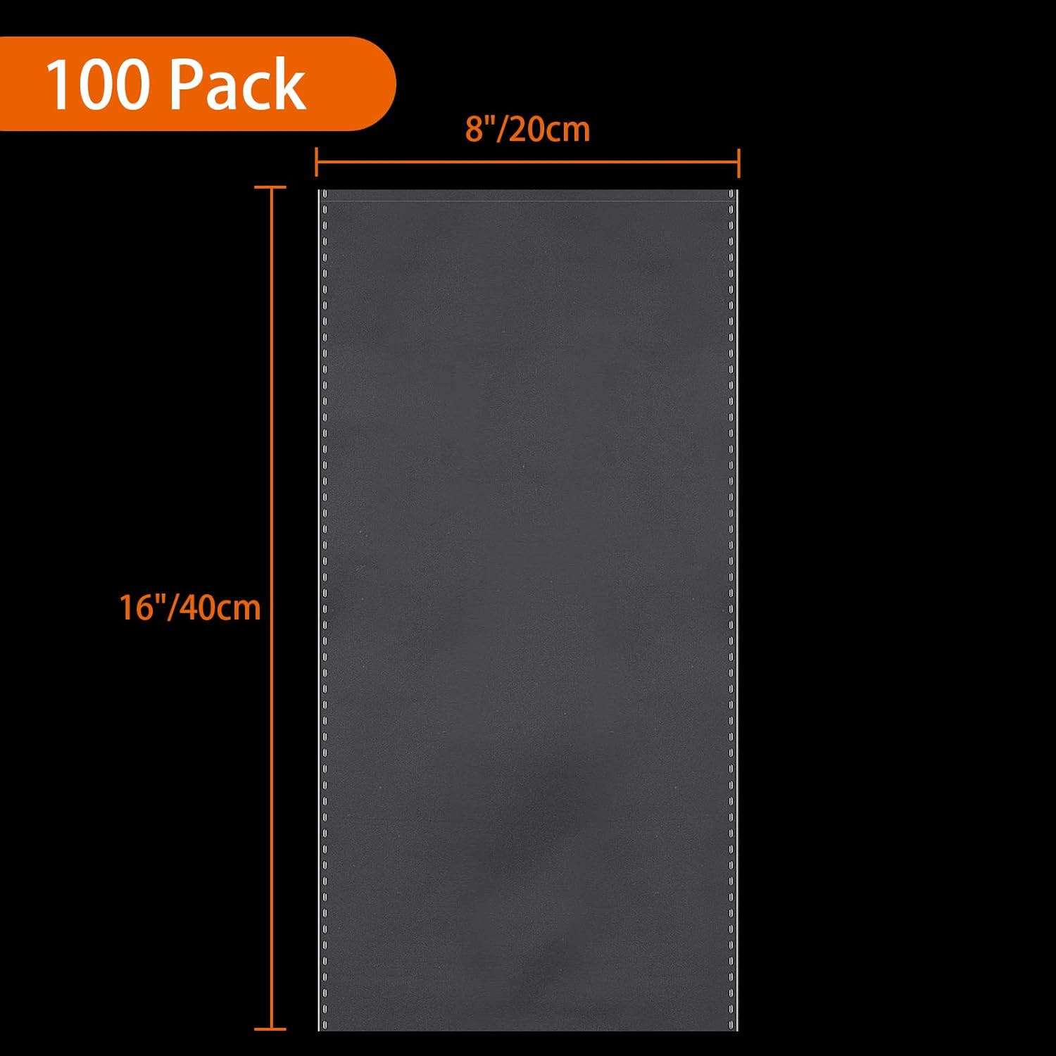 Awpeye Bolsas de celofán de 8 x 16 pulgadas, paquete de 100 bolsas de regalo de celofán, bolsas transparentes anchas de celofán para tazas, botellas