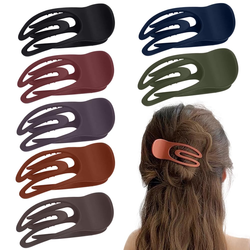 7 pinzas para el cabello curvadas clásicas de pico de pato para el cabello, pinzas de pelo antideslizantes para cola de caballo francesa, pinzas
