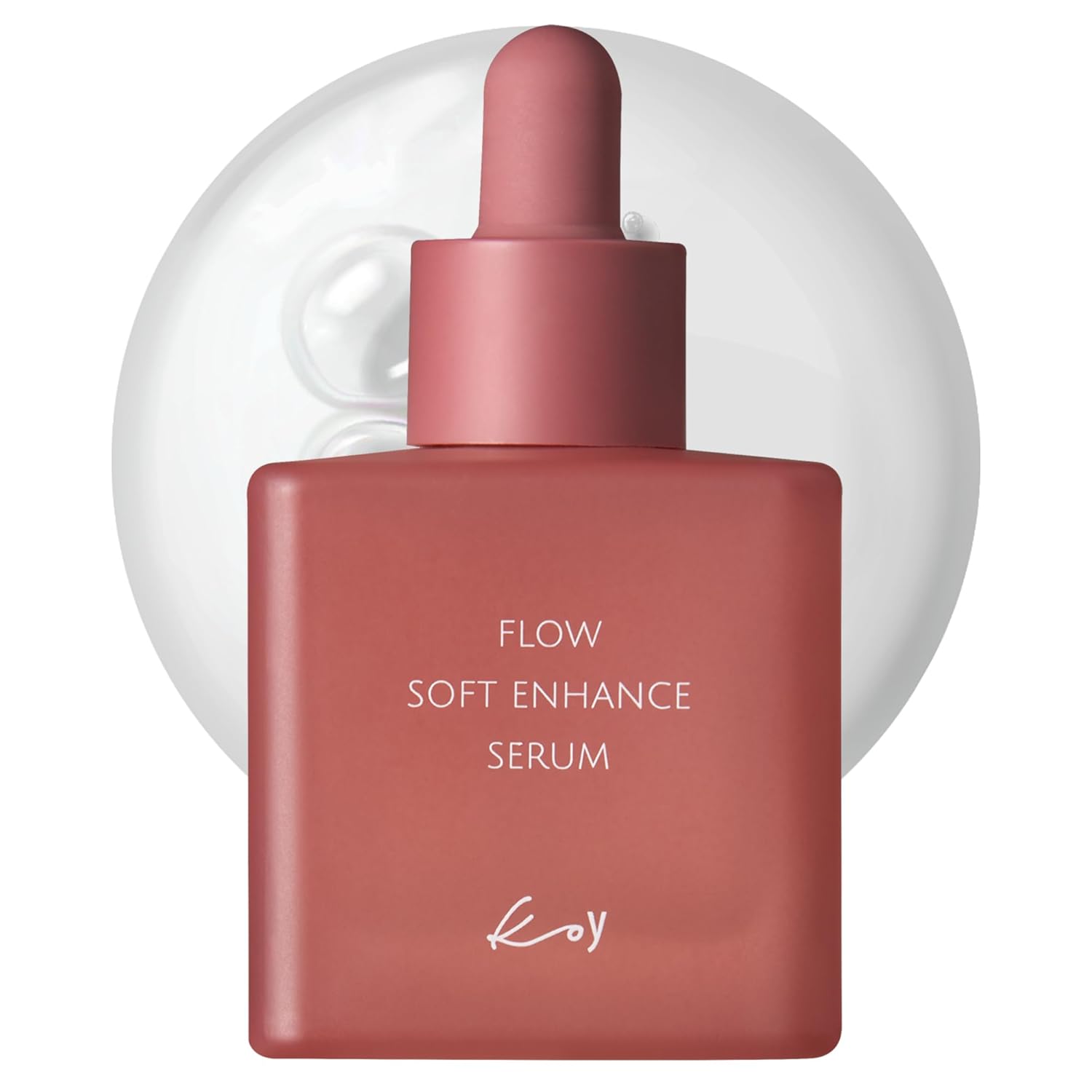 KOY Flow Soft Enhance Serum – Suero facial para refinar poros y difuminar la piel, ingredientes derivados de plantas para hidratación, aumentar la