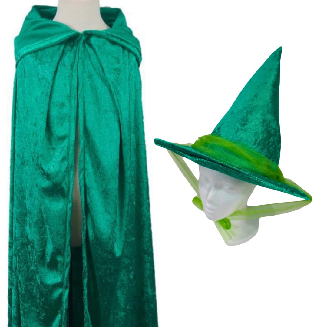 Sleeping Beauty Good Fairy Costume Sets (Hats and Capes) – Kids, Teen, Adult and Plus Sizes (Plus Size, Blue)
