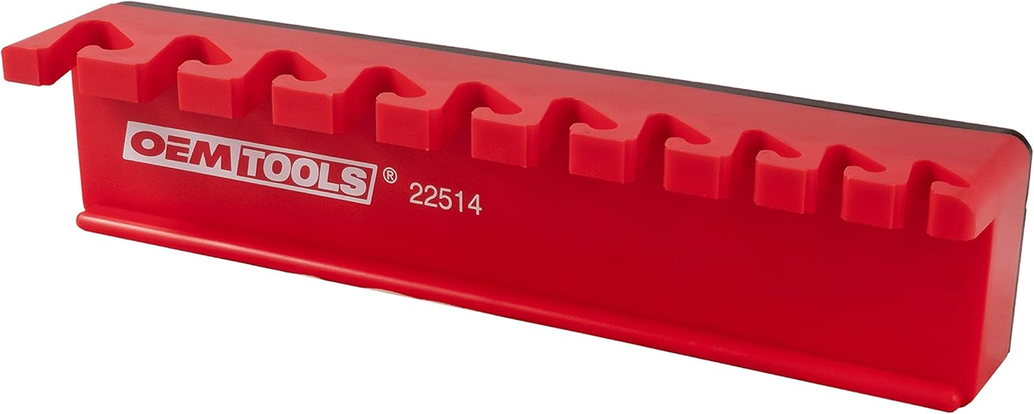OEMTOOLS 22514 Soporte magnético para llaves y organizador de herramientas, imán con capacidad para hasta 10 llaves en la mayoría de superficies