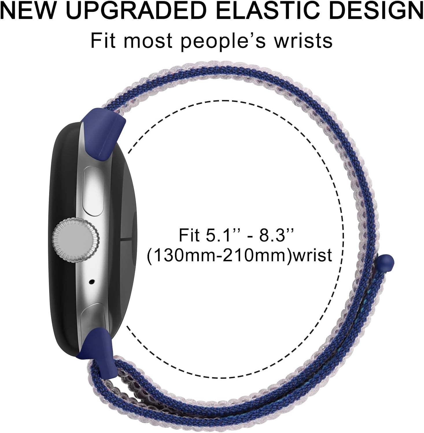 Oumida Correa de nailon compatible con Google Pixel Watch Band para mujeres y hombres, correa de velcro Solo Loop de repuesto para Google Pixel